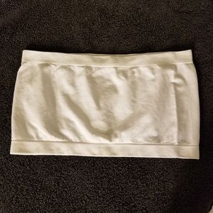 White Bandeau Top